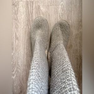 UGG Gray Knit Casual Boots